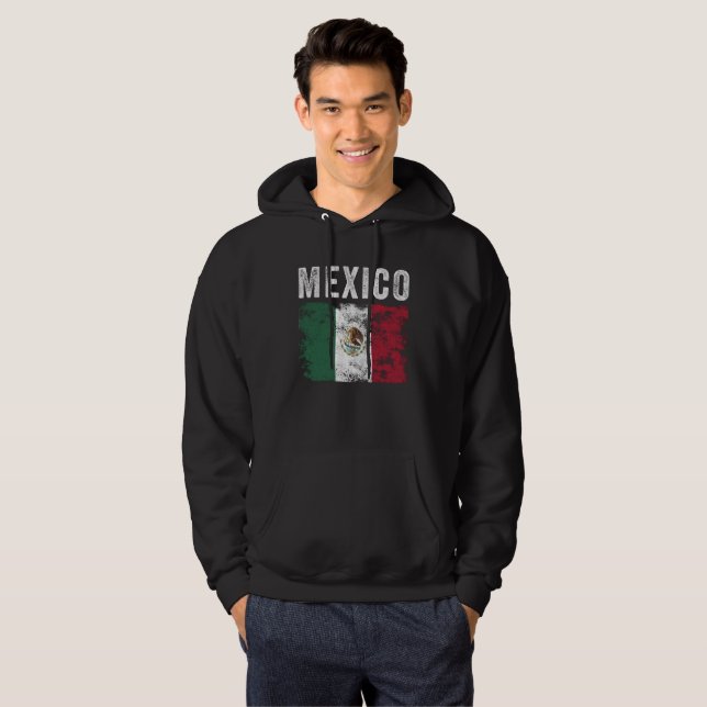 Veste À Capuche Mexico Flag Distressed (Devant entier)