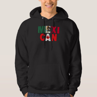 Veste À Capuche Mexique Canada Drapeau Thématique pour la moitié c