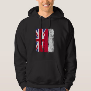 Veste À Capuche Mi-drapeau de la Pologne britannique Ancêtre polon
