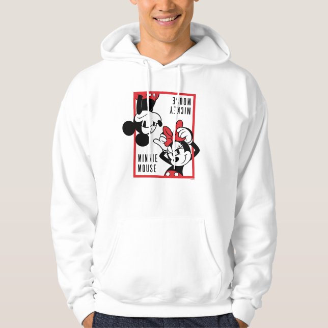 Veste À Capuche Mickey et Minnie | Conception combinée mignonne (Devant)