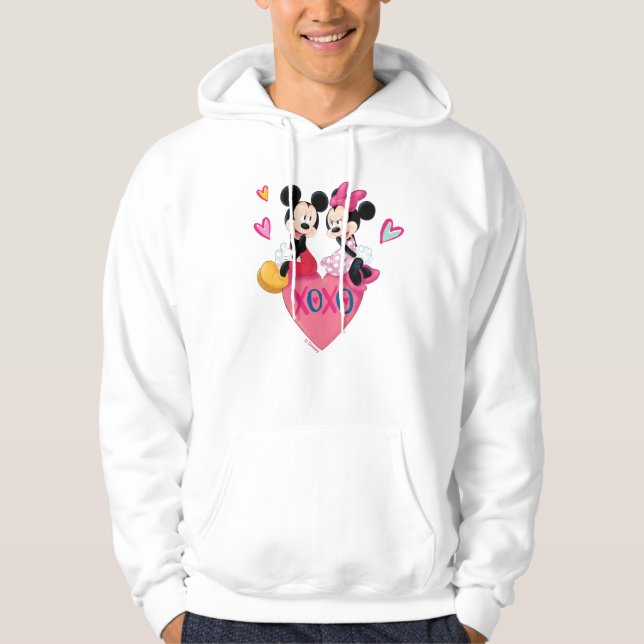 Veste À Capuche Mickey et Minnie| XOXO Valentine (Devant)
