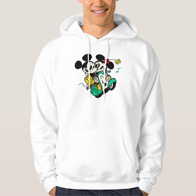 Veste À Capuche Mickey français | Mickey et Minnie sur Vespa (Devant)