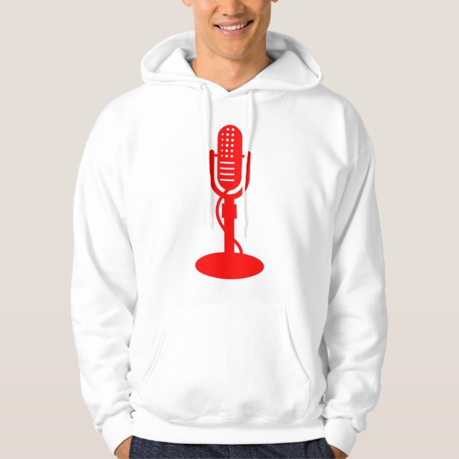 Veste À Capuche Microphone - Rouge (Devant)