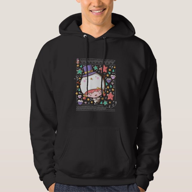 Veste À Capuche Mignonne bonhomme de neige festive bulle de tête f (Devant)