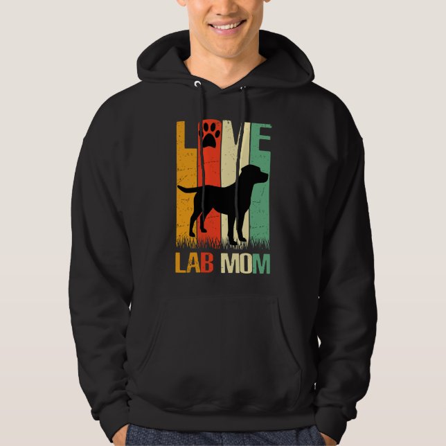 Veste À Capuche Mignonne Empreinte de patte Labrador Retriever Lab (Devant)
