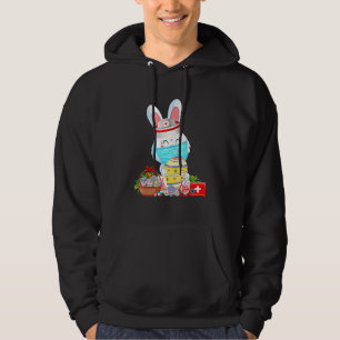 Veste À Capuche Mignonne lapin Pâques Masque Visage Infirmière Ste