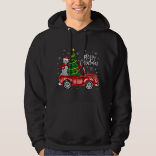 Veste À Capuche Mignonne Weimaraner Chien Camion Joyeux Noël Chien