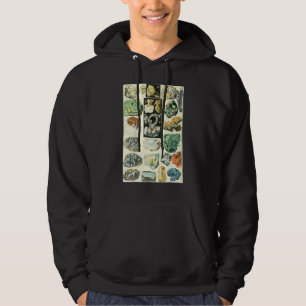 Veste À Capuche Minéraux Colorés Cristaux Pierres Précieuses Illus