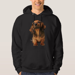 Veste À Capuche Mini Dachshund Long Haired Shaded Chien rouge Chie