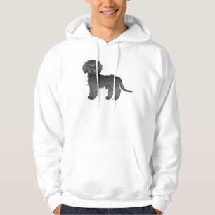 Veste À Capuche Mini noir Goldendoodle mignon chien de dessin