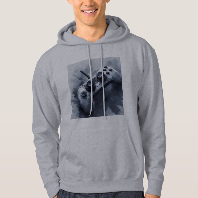 Veste À Capuche Minimal Gamepad Icon Design (Devant)