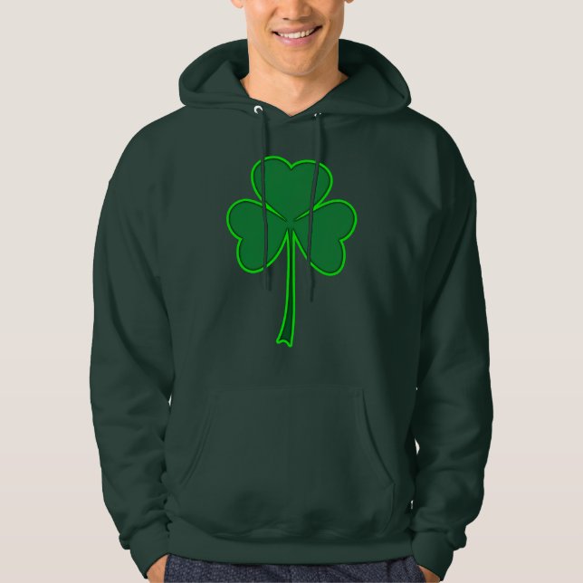 Veste À Capuche Minimal Shamrock St Patrick’s Day Shirt – moletom (Devant)