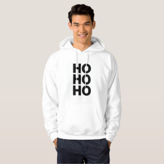 Veste À Capuche Minimalist Ho Ho Ho Christmas Hoodie – Black Typog