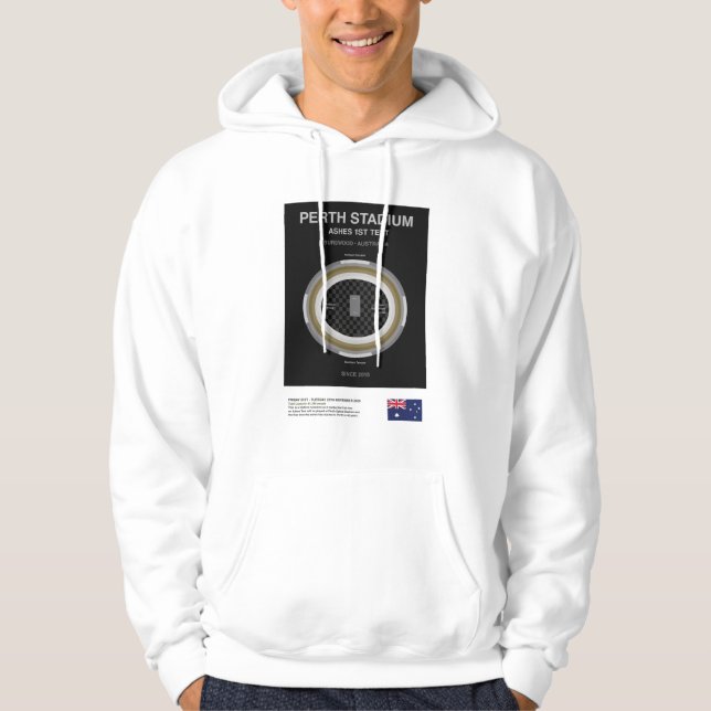 Veste À Capuche Minimalist Perth Cricket Ground Line Print Tee (Devant)