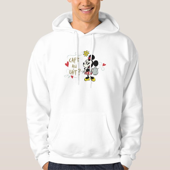 Veste À Capuche Minnie française | Caf � au Lait ? (Devant)