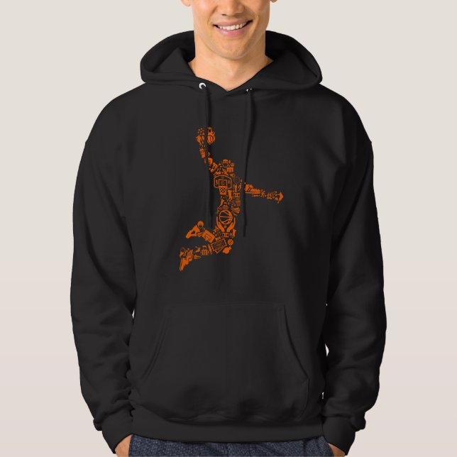Veste À Capuche MM. Hoddie et le joueur de basket (Devant)