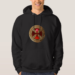 Veste À Capuche MODÈLE ANTIQUE CROIX Rouge Ruby Gem