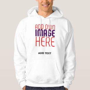 VESTE À CAPUCHE MODÈLE DE TEXTE D'IMAGE BLANCHE SIMPLE MODERNE