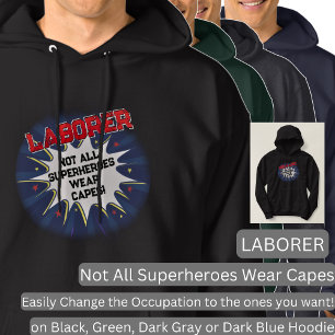 Veste À Capuche Modifier N'Importe Quel Texte, LABORER - Pas Tous