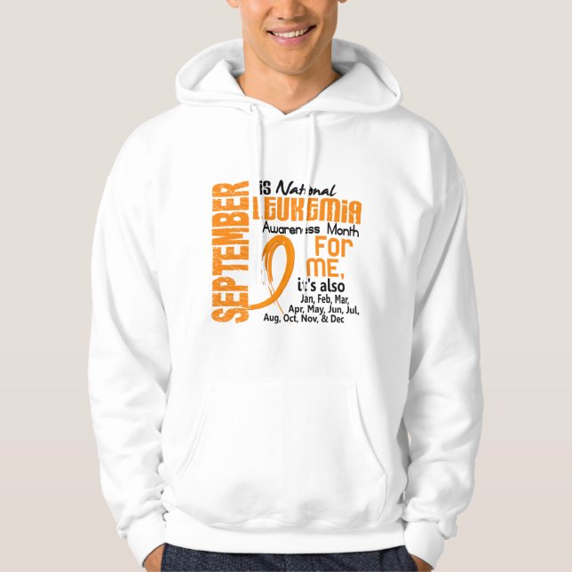 Veste À Capuche Mois de conscience de leucémie tous les mois pour (Devant)