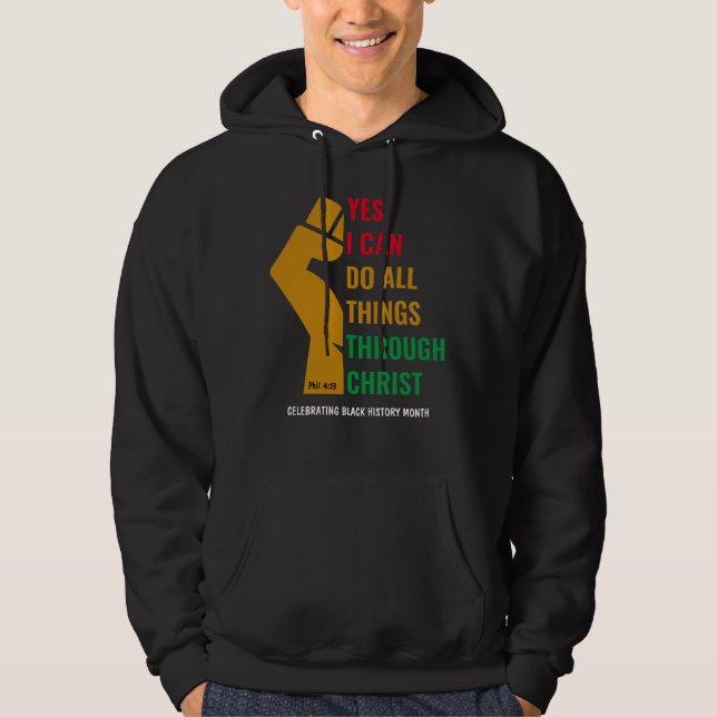 Veste À Capuche MOIS DE L'HISTOIRE NOIRE Christian Oui Je peux (Devant)