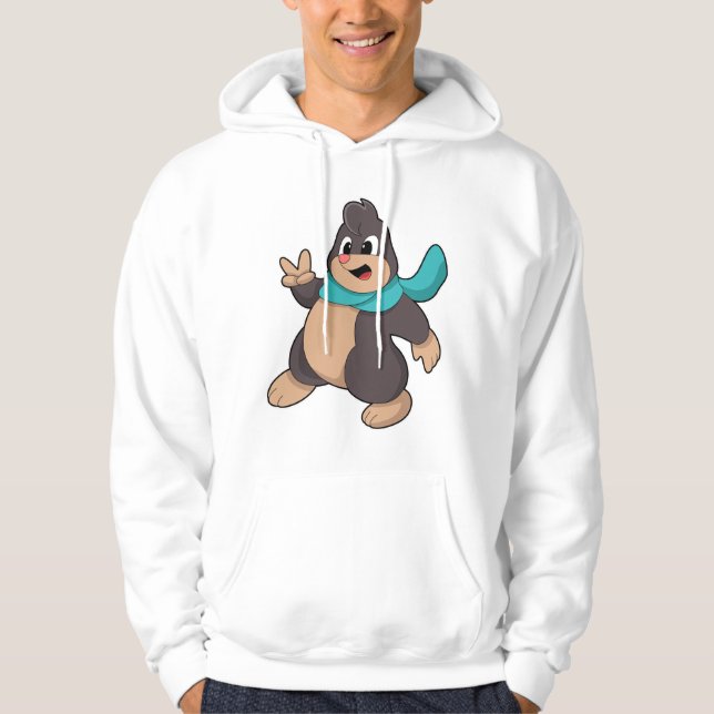 Veste À Capuche Mole avec Écharpe (Devant)