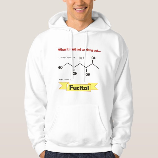 Veste À Capuche Molécule organique de Fucitol (Devant)