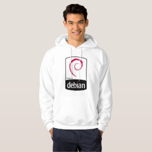 Veste À Capuche Moletom Debian Powered