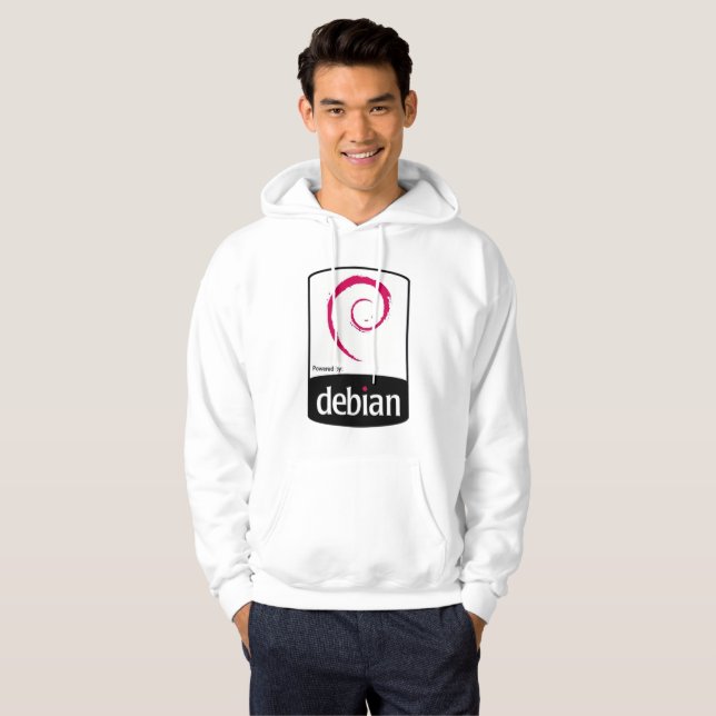 Veste À Capuche Moletom Debian Powered (Devant entier)