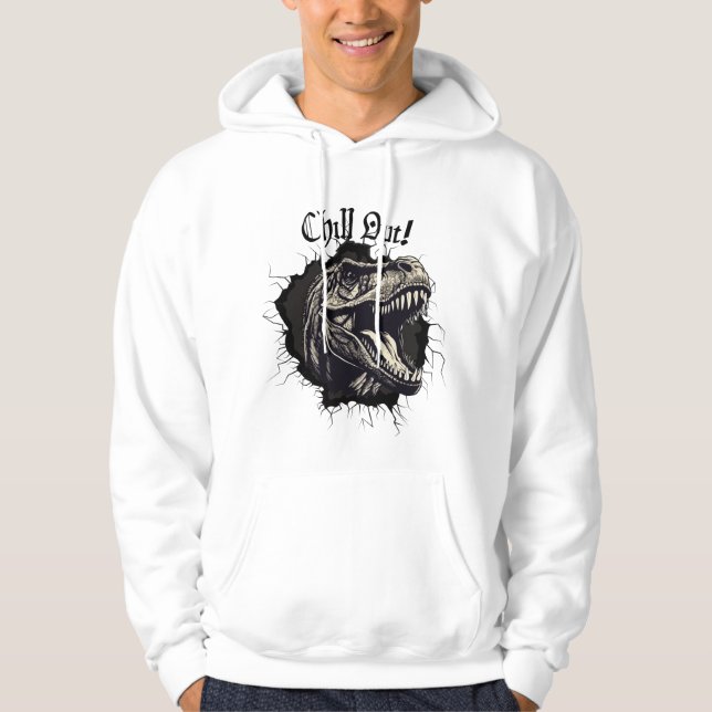 Veste À Capuche Moletom masculino T-Rex Chill Out (Devant)