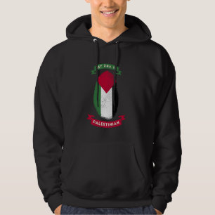Veste À Capuche Mon Adn Est Palestinien Palestine Drapeau Empreint