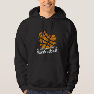 Veste À Capuche Mon coeur appartient à BASKETBALL