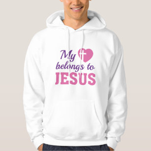 Veste À Capuche Mon cœur appartient à Jésus