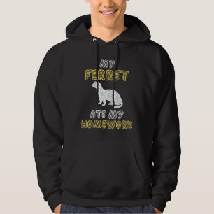 Veste À Capuche Mon Ferret A Mangé Mes Maisons Weasel Animal Kid R