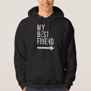 Veste À Capuche Mon Meilleur Ami Avec Flèche Pointeur Bestie Gauch