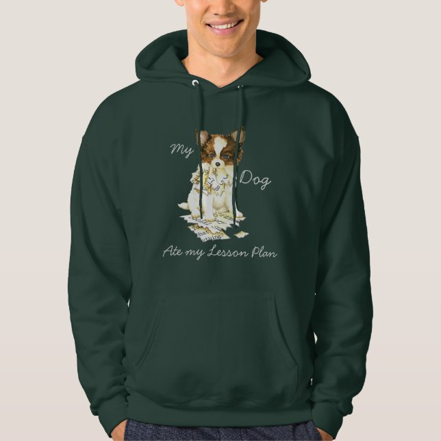 Veste À Capuche Mon Papillon a mangé mon plan de leçon (Devant)
