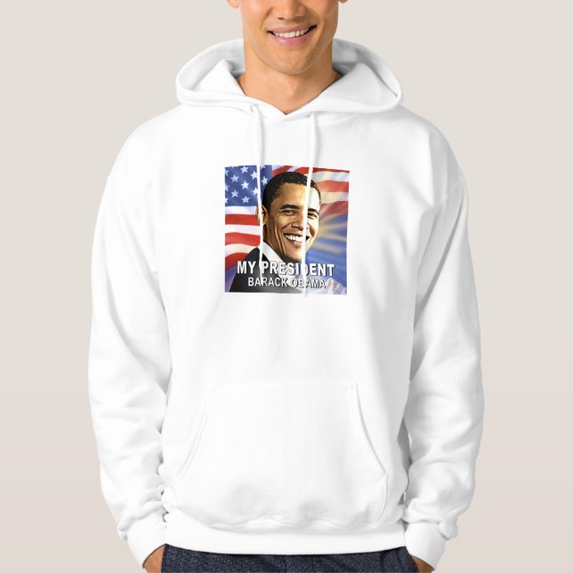 Veste À Capuche Mon sweatshirt du Président Barack Obama (drapeau) (Devant)