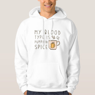Veste À Capuche Mon Type De Sang Est Épice Citrouille