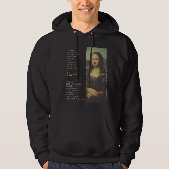 Veste À Capuche Mona Lisa Leonardo Da Vinci (Devant)
