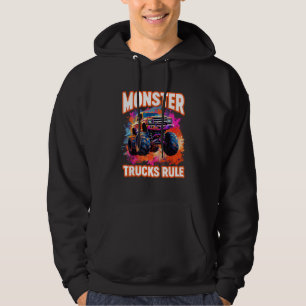 Veste À Capuche Monster Truck Big Retro Race Papa Trucker Lover To