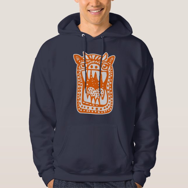 Veste À Capuche Monstre d'horreur - Orange (Devant)