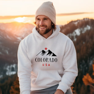 Veste À Capuche Montagnes cool Colorado USA avec Star Light Color