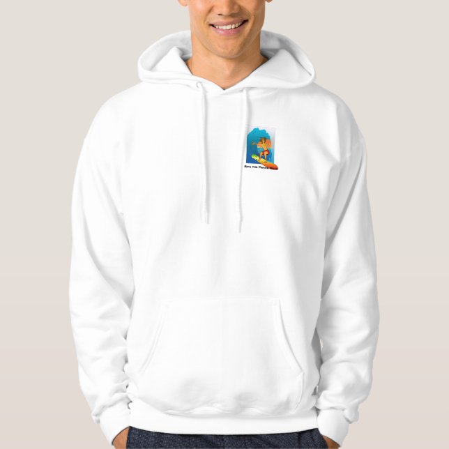 Veste À Capuche Montez la vague de paix (Devant)