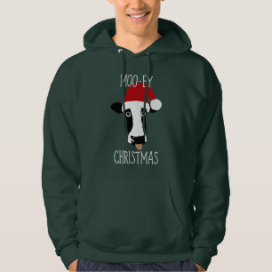 Veste À Capuche Moo-ey Vache de Noël Funny Père Noël