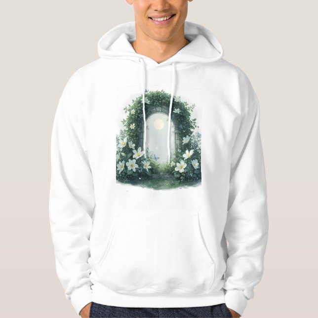 Veste À Capuche Moonlit Bloom – Enchanted Night Garden Illustratio (Devant)