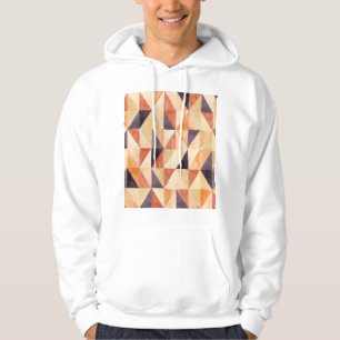 Veste À Capuche Mosaïque triangulaire Aquarelle Motif terrestre