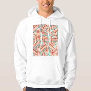 Veste À Capuche Motif Abstrait rayé coloré