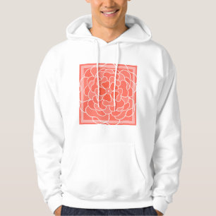 Veste À Capuche Motif de fleurs abstraites orange
