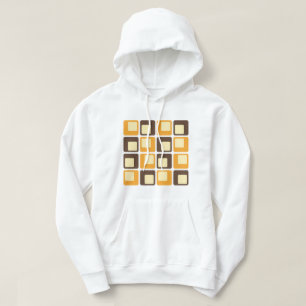 Veste À Capuche Motif de formes Carrés rétro les années 70