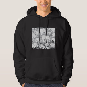 Veste À Capuche Motif en béton éléphant